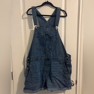 Old Navy Denim Short Overalls 2X Plus Size Summer Shortalls